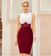 Adaline Bandagekleid mit Mesh-Einsätzen
